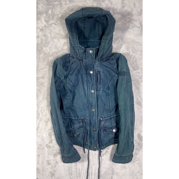 Abercrombie & Fitch Women’s Military Utility Jacket – Hooded, Size Medium Irreg - Picture 1 of 16
